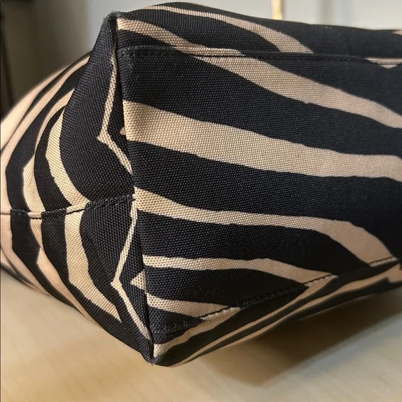 Coach Signature Stripe Zebra Tote Bag - Picture 7 of 10